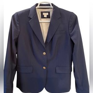 J crew Factory schoolboy wool navy blue blend blazer size 10